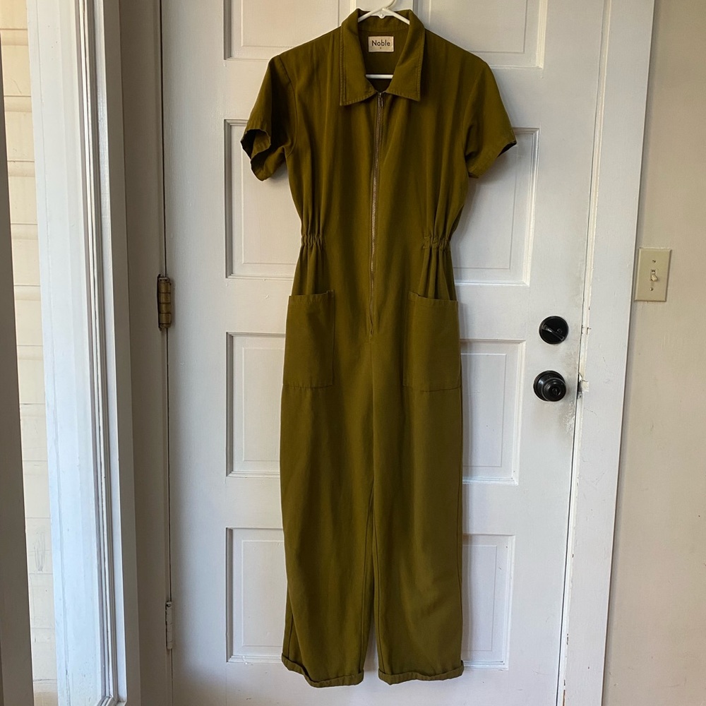 Noble Utility Suit in Moss, medium.